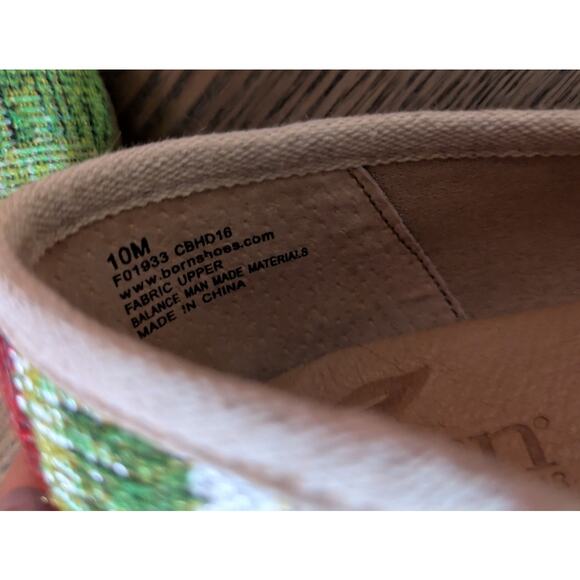 New Born Ballerina Flats Shoes Abbee Colorful Linen Colorful Stripe - Picture 2 of 7